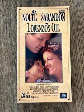 Lorenzos Oil 1992 Movie VHS Drama Nick Nolte Susan Sarandon PG-13 Pre-Owned